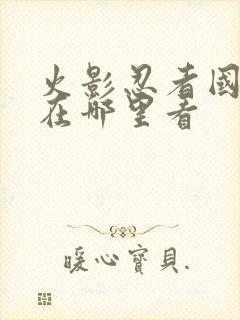 火影忍者国语版在哪里看封面