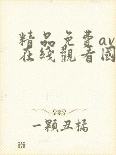 精品免费av人在线观看国产