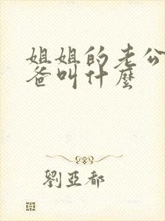 姐姐的老公的爸爸叫什么封面