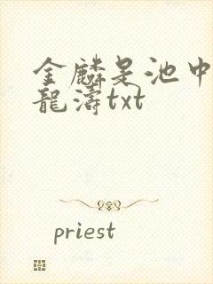 金麟是池中物侯龙涛txt