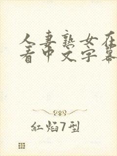 人妻熟女在线观看中文字幕