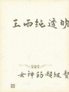 王雨纯透明写真