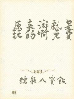 原来游戏是这样玩的啊免费阅读小说