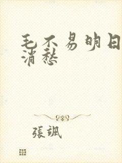 毛不易明日之子消愁封面