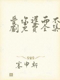 爱你迟而不晚短剧免费全集免费播放