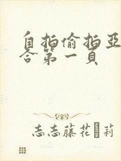 自拍偷拍亚洲综合第一页封面