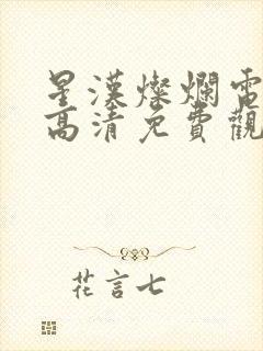 星汉灿烂电视剧高清免费观看完整版