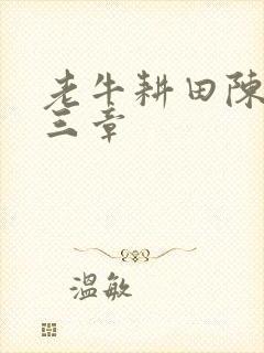 老牛耕田陈雪第三章封面