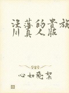 没落的贵族琉璃川真人版封面