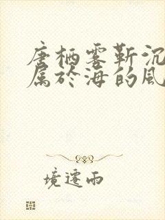 唐栖雾靳沉野不属于海的风在线阅读