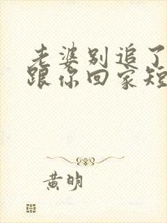 老婆别追了,我跟你回家短剧合集