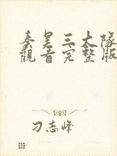 秦昊三大队免费观看完整版电视剧高清