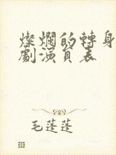 灿烂的转身电视剧演员表