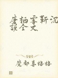 唐栖雾靳沉野小说全文