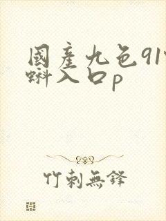 国产九色91蝌蚪入口p
