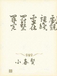 罪罚电视剧全集完整在线观看免费