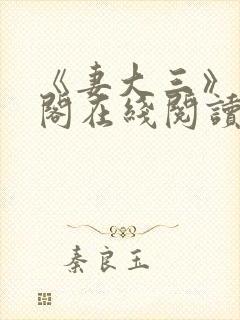 《妻大三》笔趣阁在线阅读封面