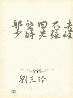 那些回不去的年少时光张峻