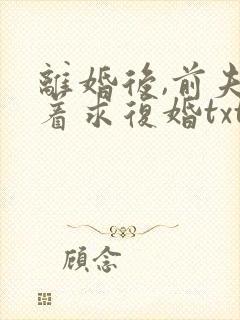 离婚后,前夫哭着求复婚txt
