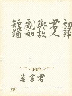 短剧与君初相识犹如故人归免费观看封面