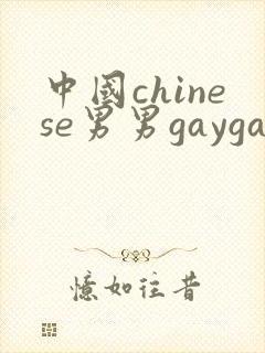中国chinese男男gaygayvideo
