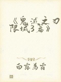 《鬼灭之刃:无限城3篇》