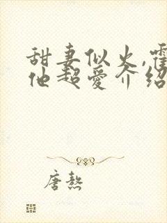 甜妻似火,霍爷他超爱介绍封面