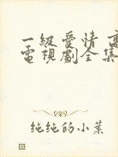 一级爱情 高清电视剧全集