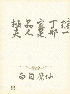 极品家丁推倒萧夫人是哪一章