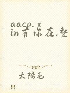 aacp. xin有你在,整个夜晚都不孤独