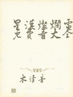 星汉灿烂电视剧免费看大全封面