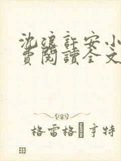 沈浪许安小说免费阅读全文最新章节