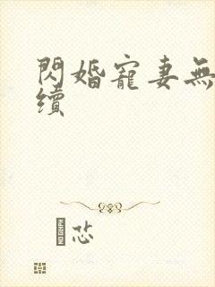 闪婚宠妻无度后续