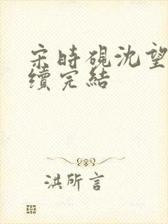 宋时砚沈望星后续完结