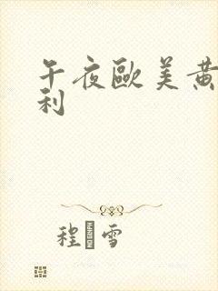 午夜欧美黄片福利封面