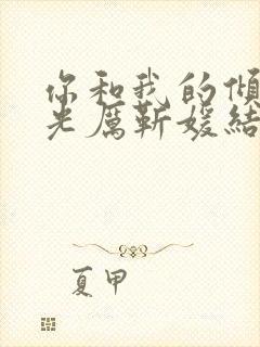 你和我的倾城时光厉靳媛结局封面