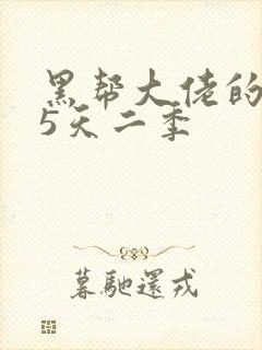 黑帮大佬的365天二季封面