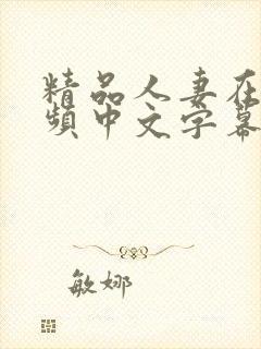 精品人妻在线视频中文字幕