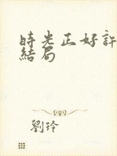 时光正好许梦心结局封面