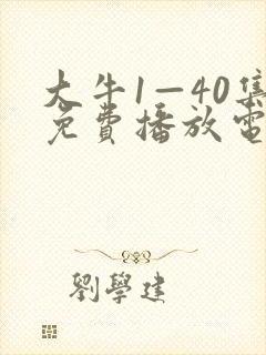 大牛1—40集免费播放电视剧