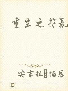 重生之符气冲天