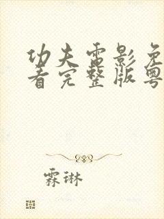 功夫电影免费观看完整版粤语高清封面