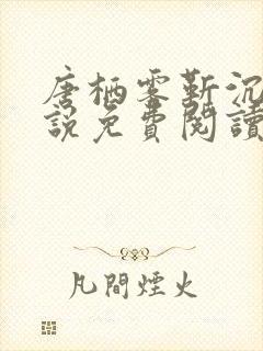 唐栖雾靳沉野小说免费阅读最新章节