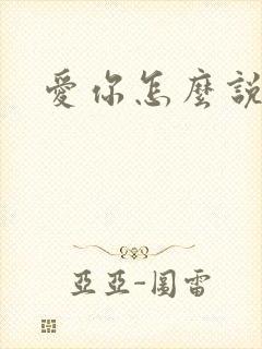 爱你怎么说小说