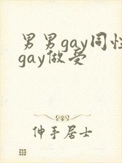 男男gay同性gay做受封面