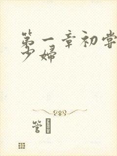 第一章初尝极品少妇封面