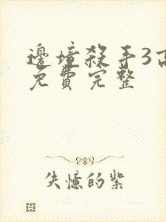 边境杀手3高清免费完整封面