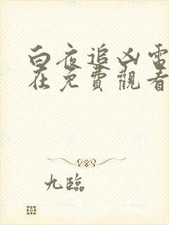 白夜追凶电视剧在免费观看完整版