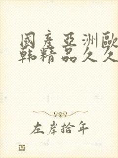 国产亚洲欧美日韩精品久久封面