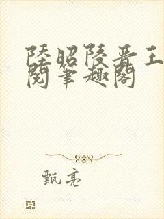 陆昭陵晋王周时阅笔趣阁封面